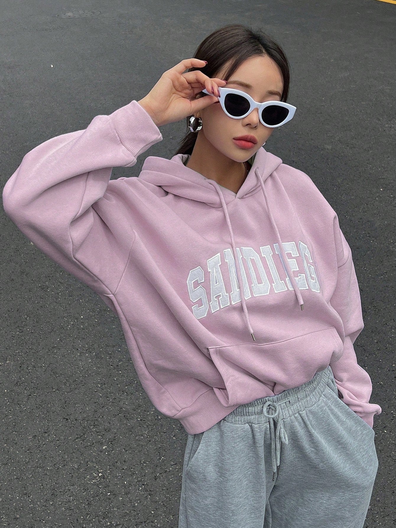 Thermal Lined Hooded Sweatshirt for Women