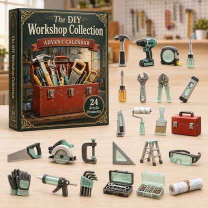 CHRISMAST KICKOFF 40% OFF - DIY Workshop Tools Advent Calendar 2026 - 24-Day Festive Countdown, Acrylic Charms Blind Box - Gift For Tool Lovers AC0TH072