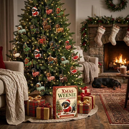 Dachshund Advent Calendar: 24 Festive Weenie Ornaments