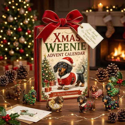 Dachshund Advent Calendar: 24 Festive Weenie Ornaments