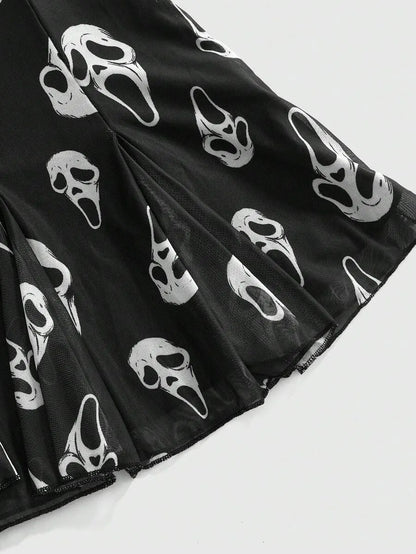 Dark Floral Gothic Cami Mini Dress