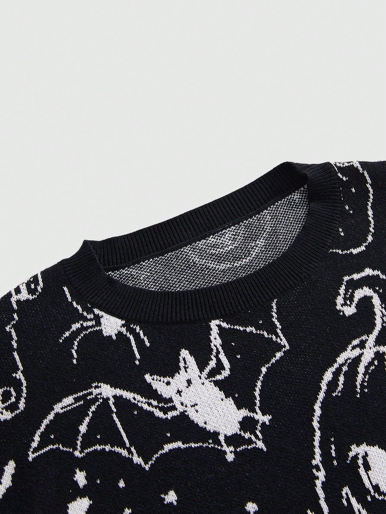 Dark Gothic Cat Skull Star Moon Plus Sweater