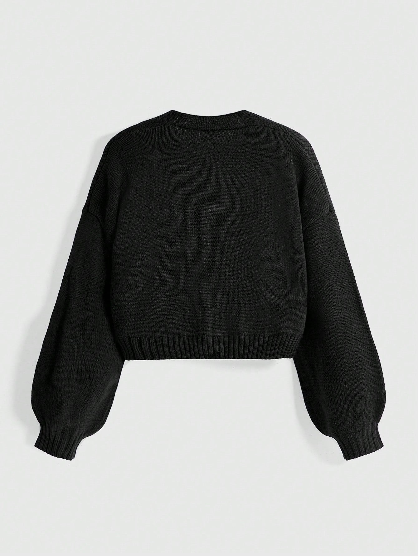 Dark Gothic Cherry Skull Loose Knit Cardigan