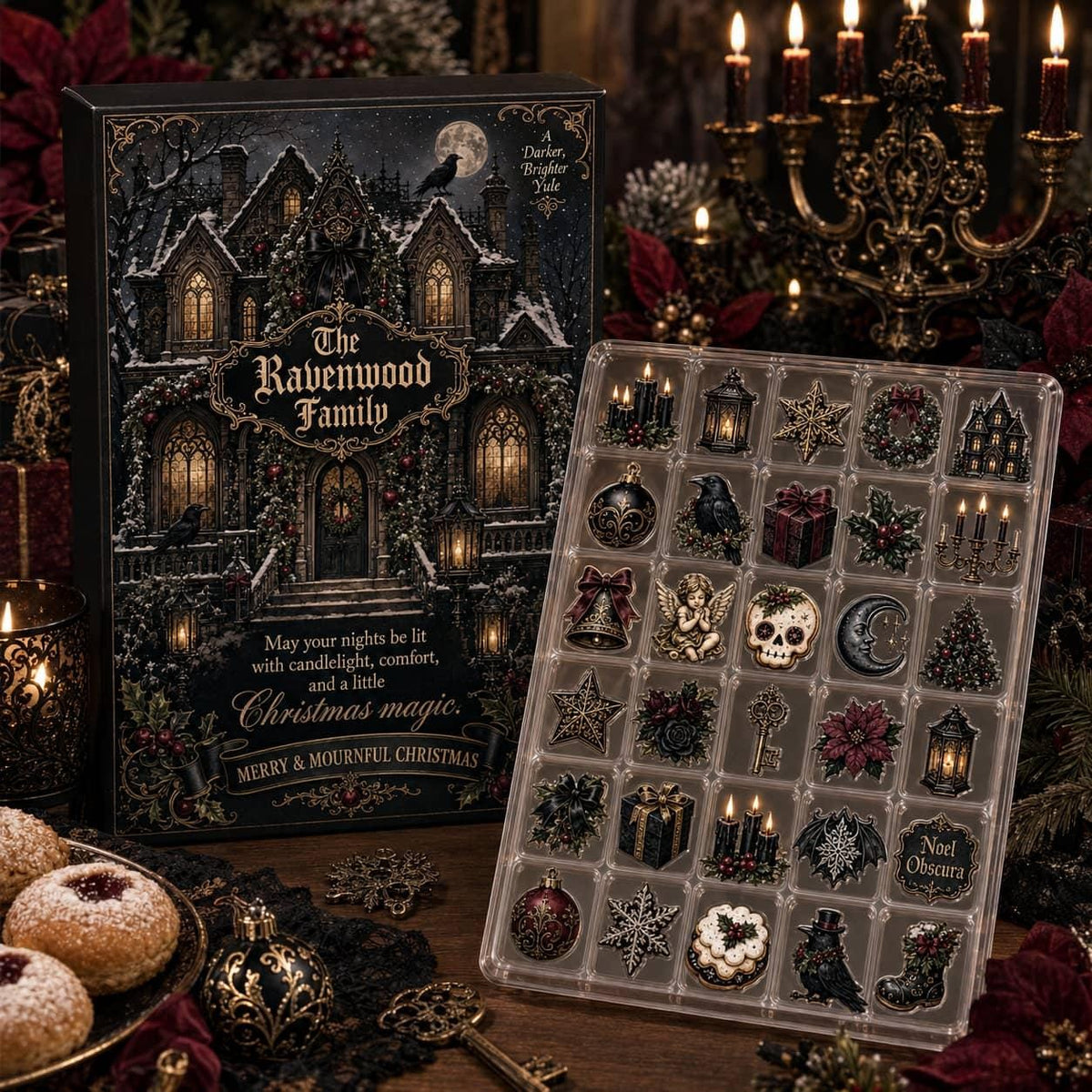 Dark Gothic Christmas Ornament Advent Calendar 2026