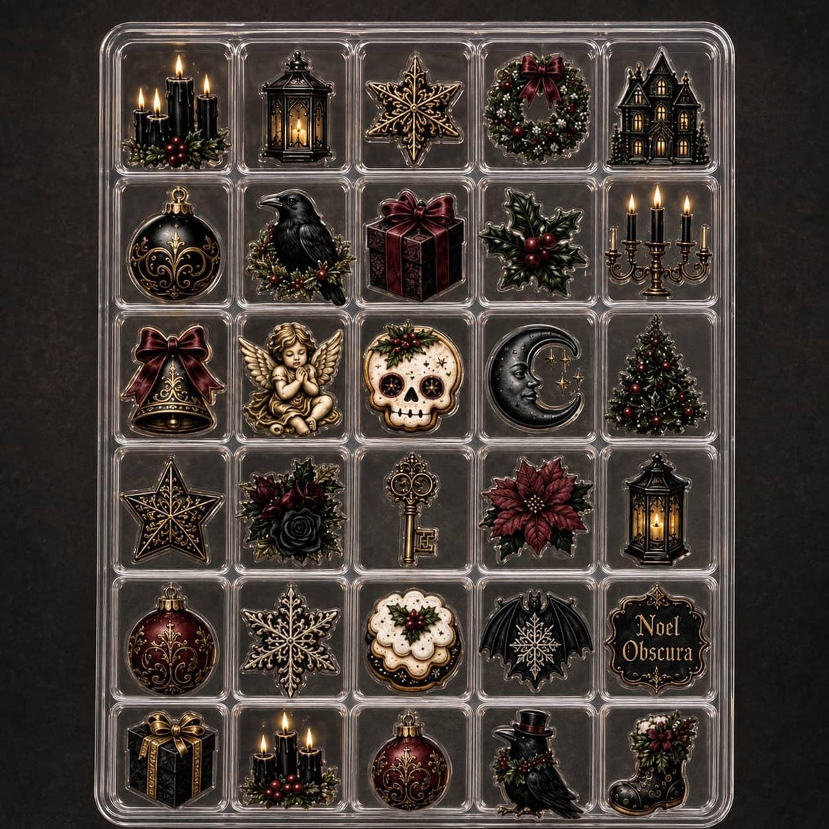 Dark Gothic Christmas Ornament Advent Calendar 2026