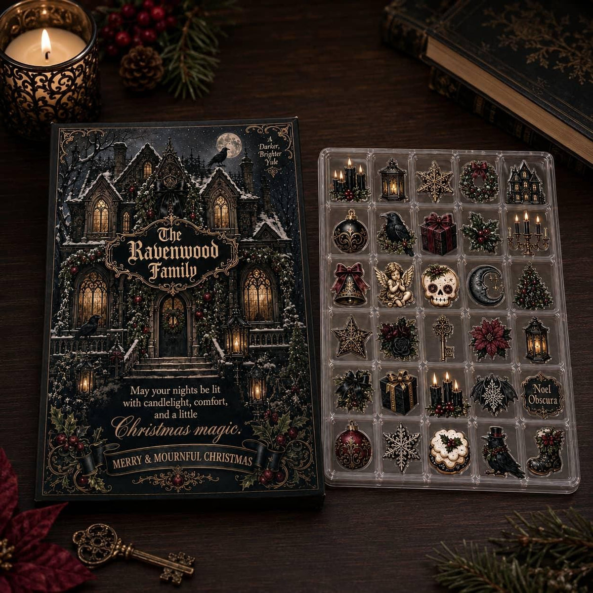 Dark Gothic Christmas Ornament Advent Calendar 2026