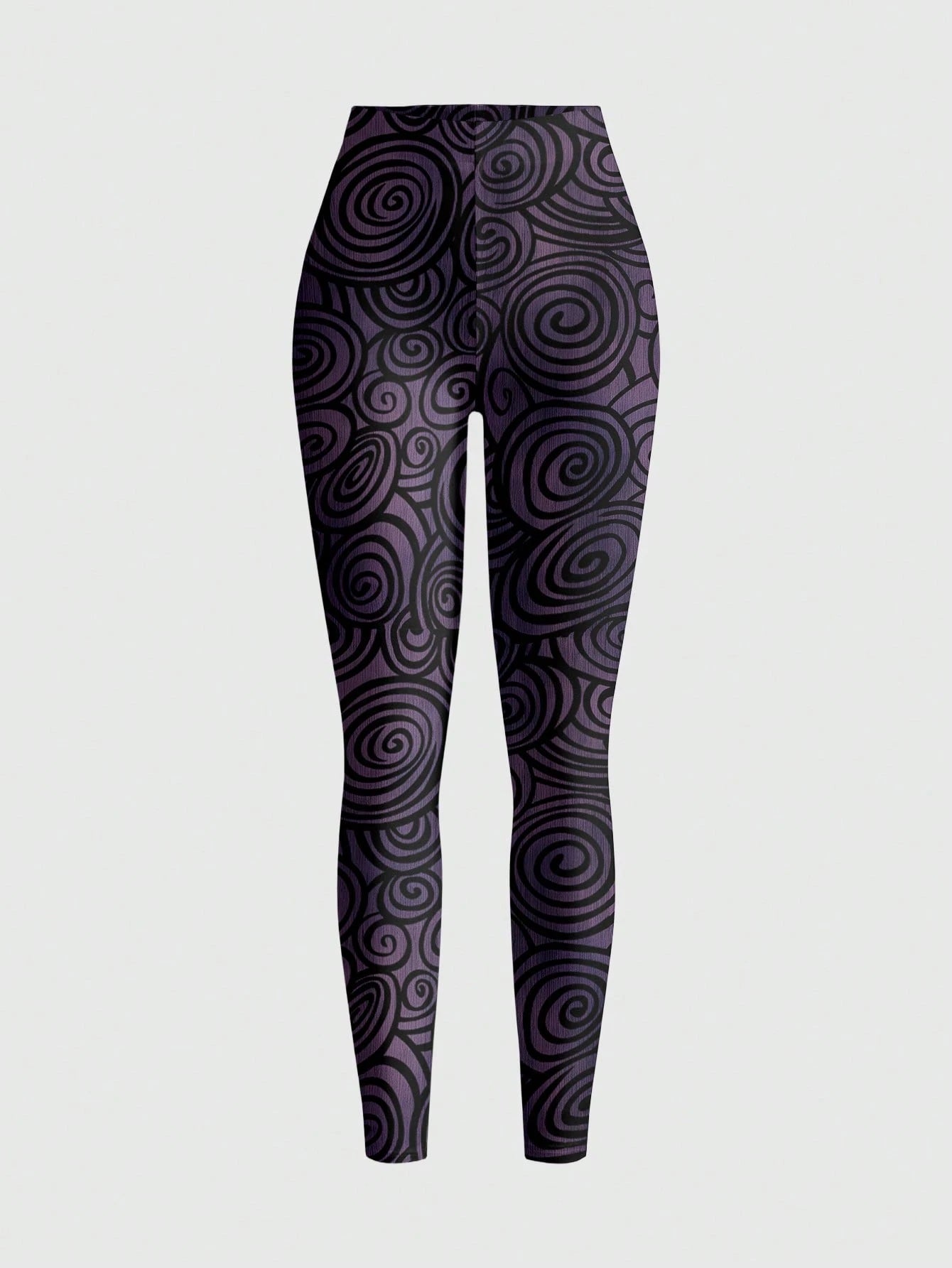 Dark Gothic Purple Swirl Tight Leggings