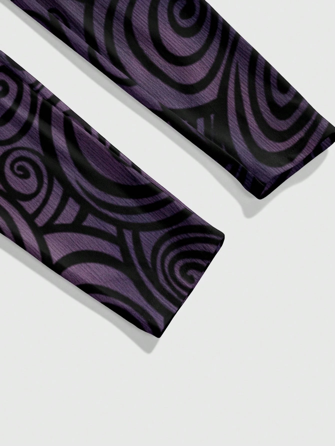 Dark Gothic Purple Swirl Tight Leggings