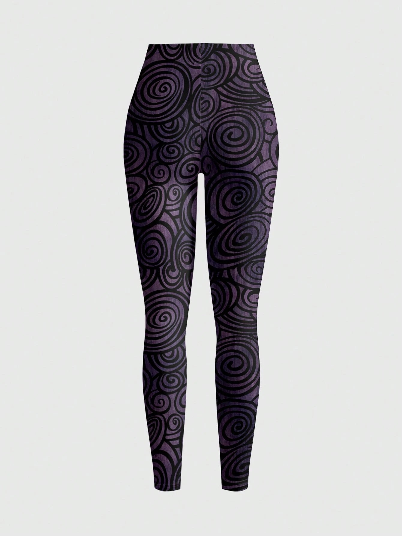 Dark Gothic Purple Swirl Tight Leggings