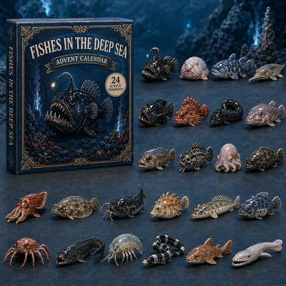 CHRISMAST KICKOFF 40% OFF - Deep Sea Fish Advent Calendar 2026 - 24-Day Festive Countdown, Acrylic Charms Blind Box - Gift For Fish Lovers AC0TM151