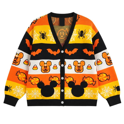 Halloween Icons Stripe Cardigan Trending