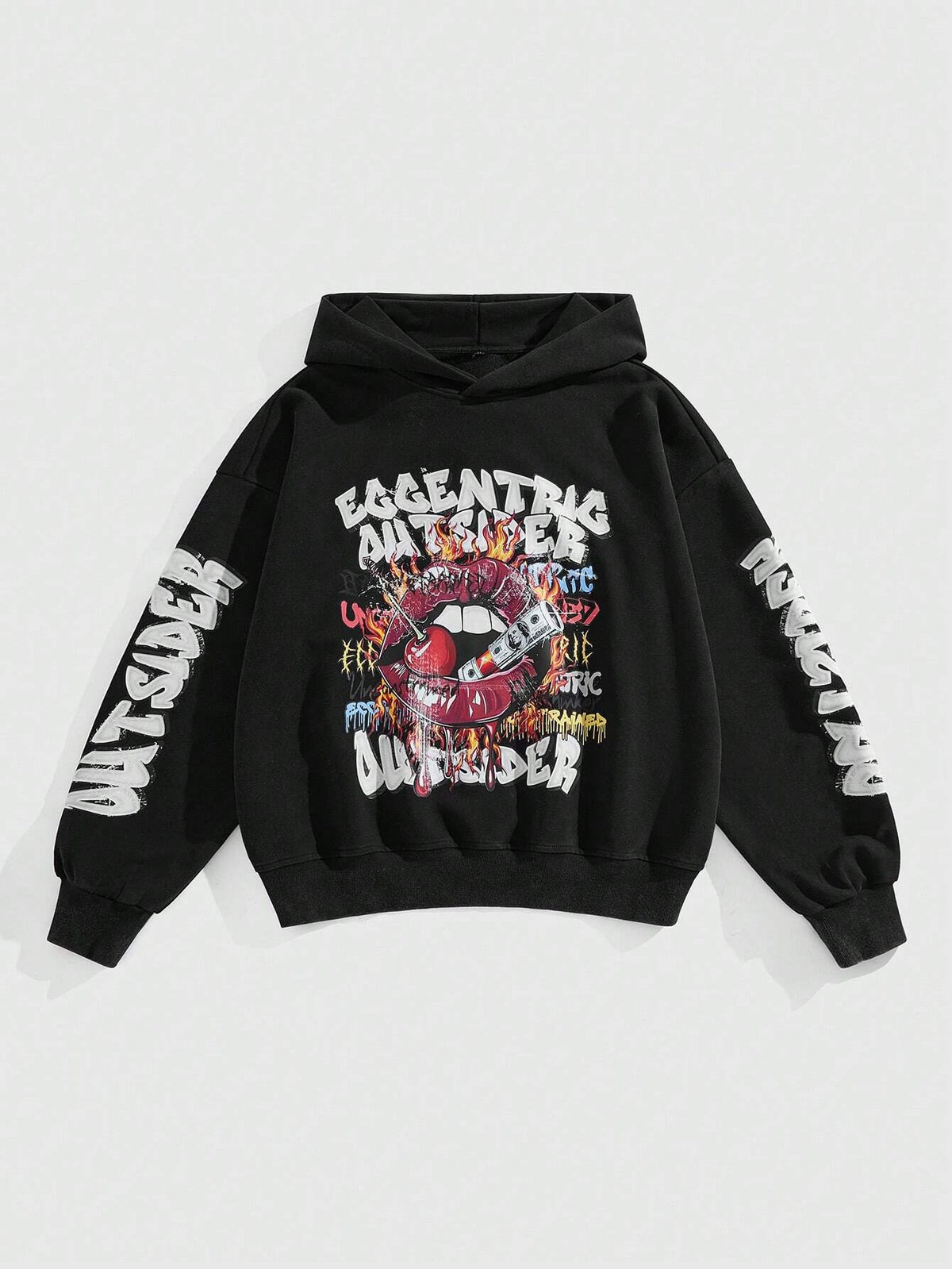 Distressed Streetwear Short Hoodie Men