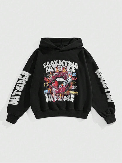 Distressed Streetwear Short Hoodie Men