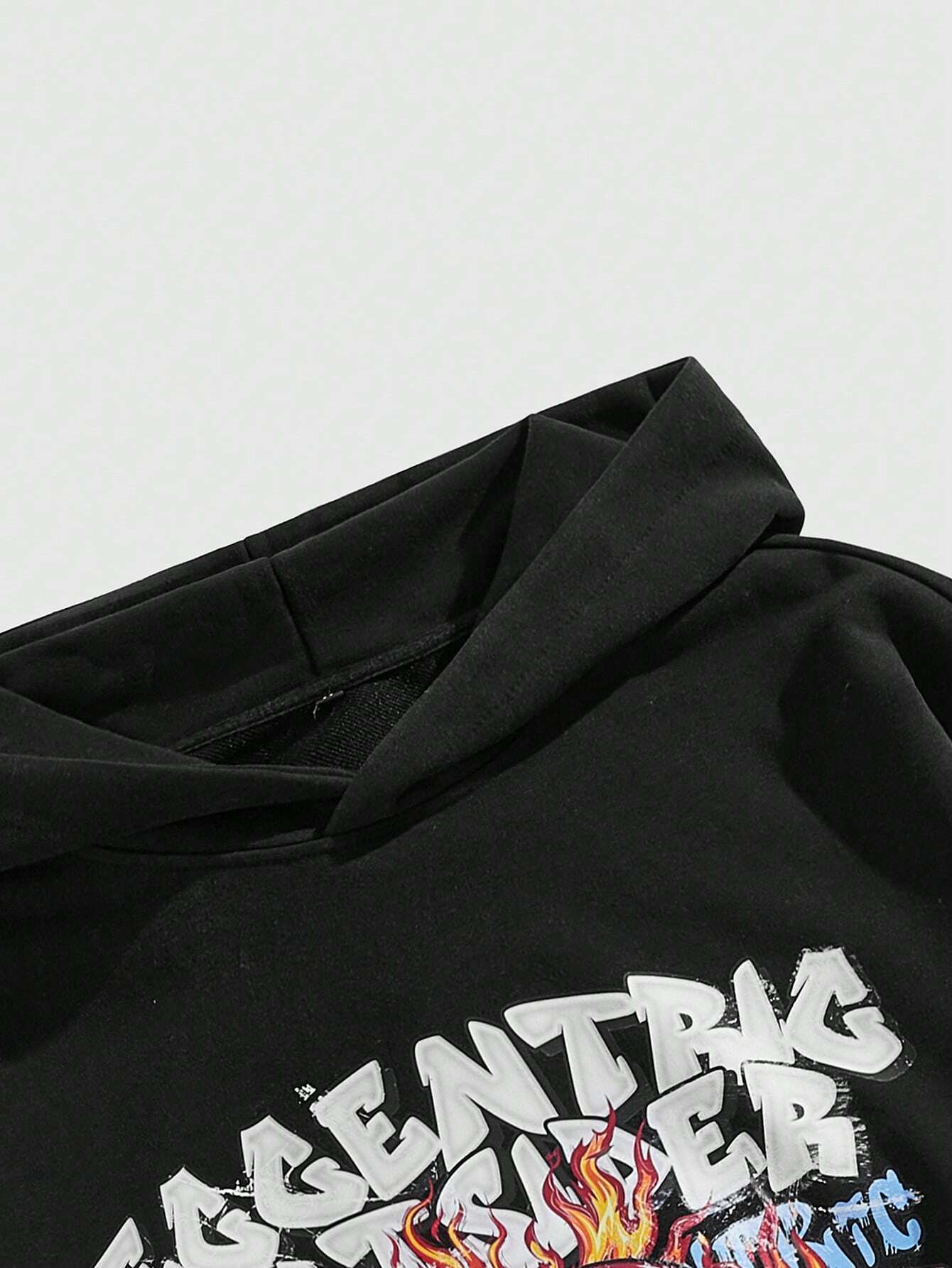Distressed Streetwear Short Hoodie Men