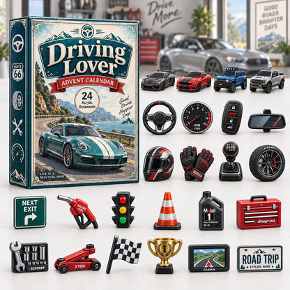 CHRISTMAS KICKOFF 40% OFF - Driving Lover Advent Calendar 2026 - 24-Day Festive Countdown, Acrylic Charms Blind Box - Gift For Outdoor Hobby Lovers AC0HA255