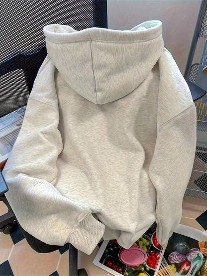 Cozy Elegance Women’s Embroidered Horse Hoodie for Fall & Winter