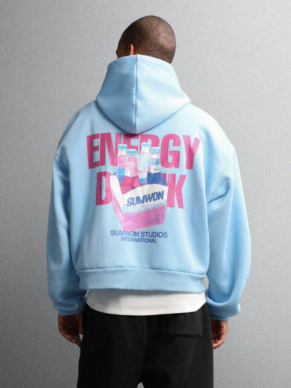 Energy Drink Graphic Oversized Hoodie