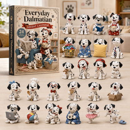 CHRISMAST KICKOFF 40% OFF - Everyday Dalmatian Advent Calendar 2026 - 24-Day Festive Countdown, Acrylic Charms Blind Box - Gift For Dog Lovers AC0TH125