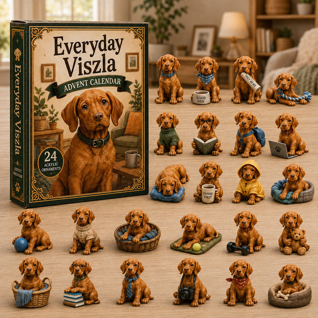 CHRISMAST KICKOFF 40% OFF - Everyday Vizsla Advent Calendar 2026 - 24-Day Festive Countdown, Acrylic Charms Blind Box - Gift For Vizsla Lovers AC0NT174