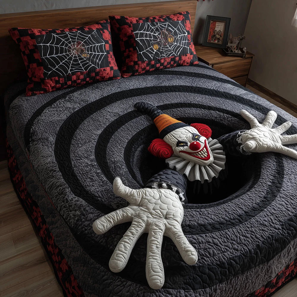 Evil Clown Vortex Halloween Bedding Set