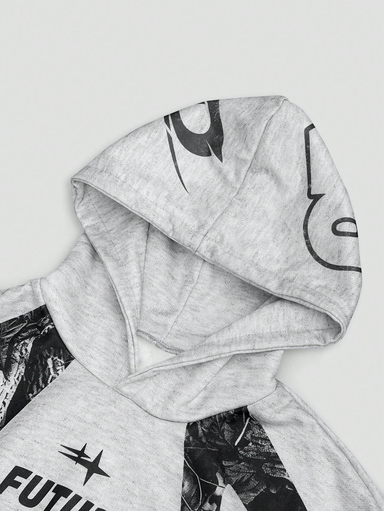 FUTURE Graphic Grey Camo Sleeve Print Hoodie