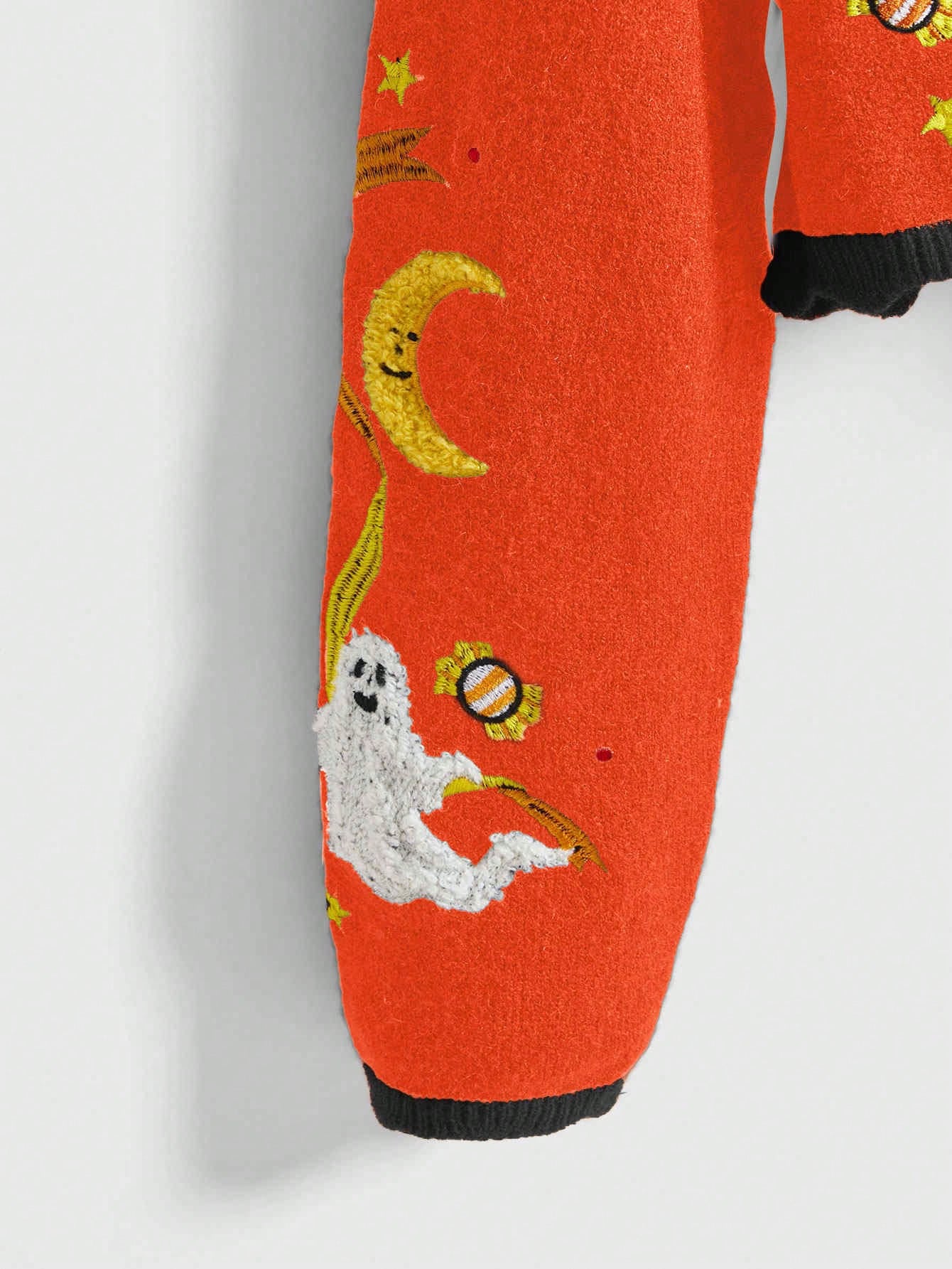 Fairycore Halloween Pumpkin Colorblock Cardigan