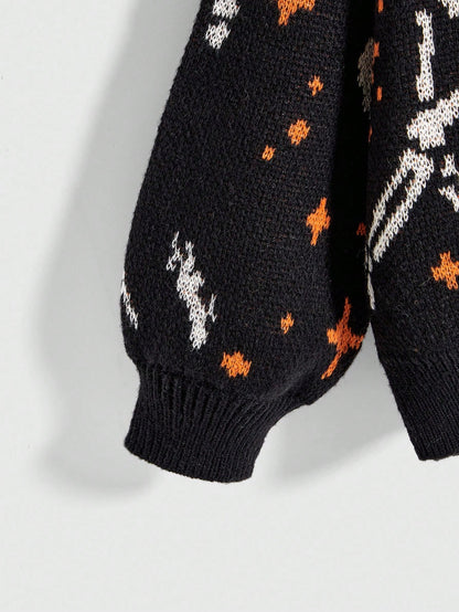 Fairycore Women Skull Knit Sweater