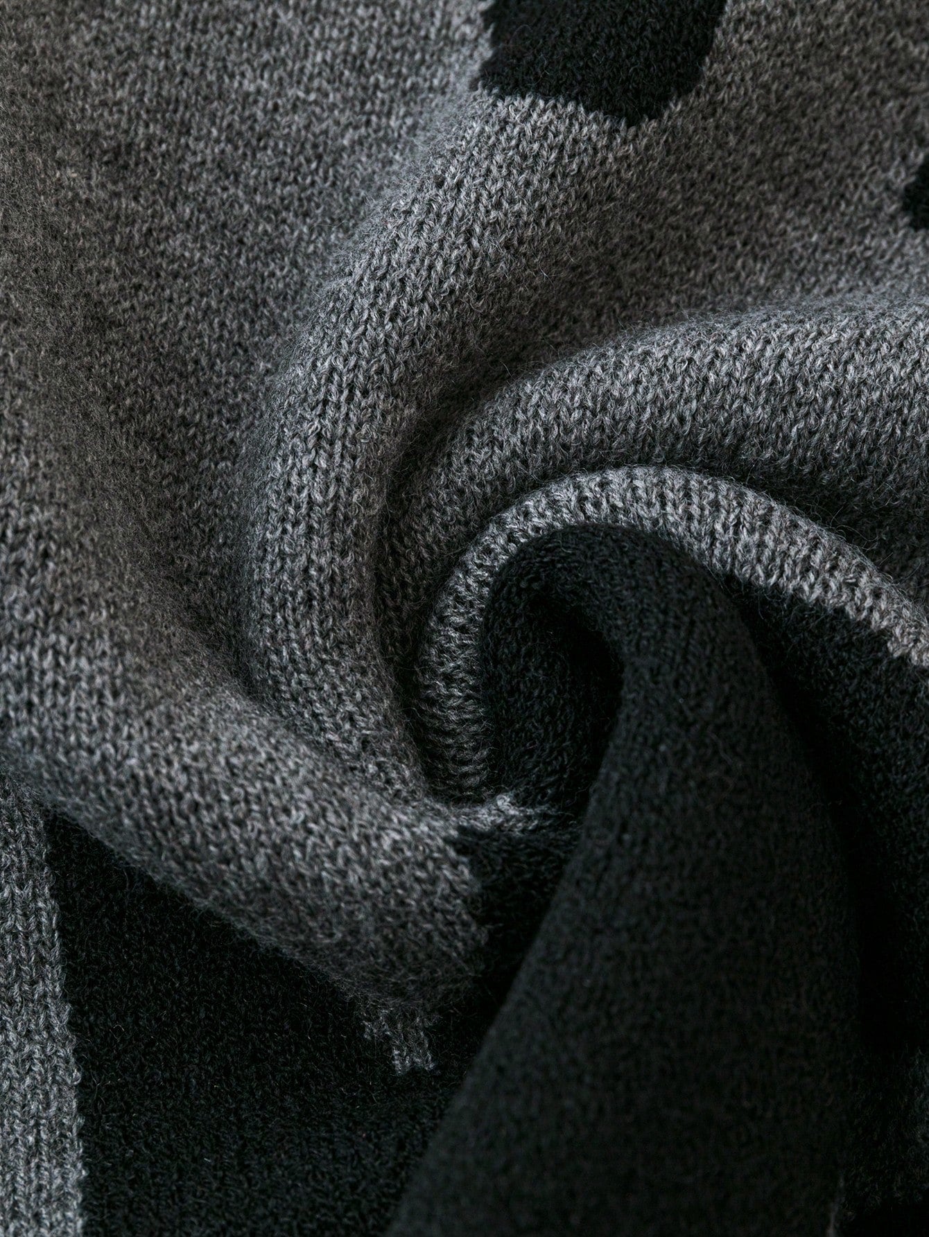 Fashion Pattern Crew Neck Long Sleeve Casual Pullover Graphic Drop Shoulder Monogram Streetwear Knit Sweater