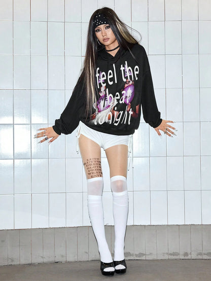 Feel the Heartbeat Tonight Graphic Hoodie