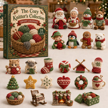 CHRISTMAS KICKOFF 40% OFF - Festive Knits Advent Calendar 2026 - 24-Day Festive Countdown, Acrylic Charms Blind Box - Gift For Knitting Lovers