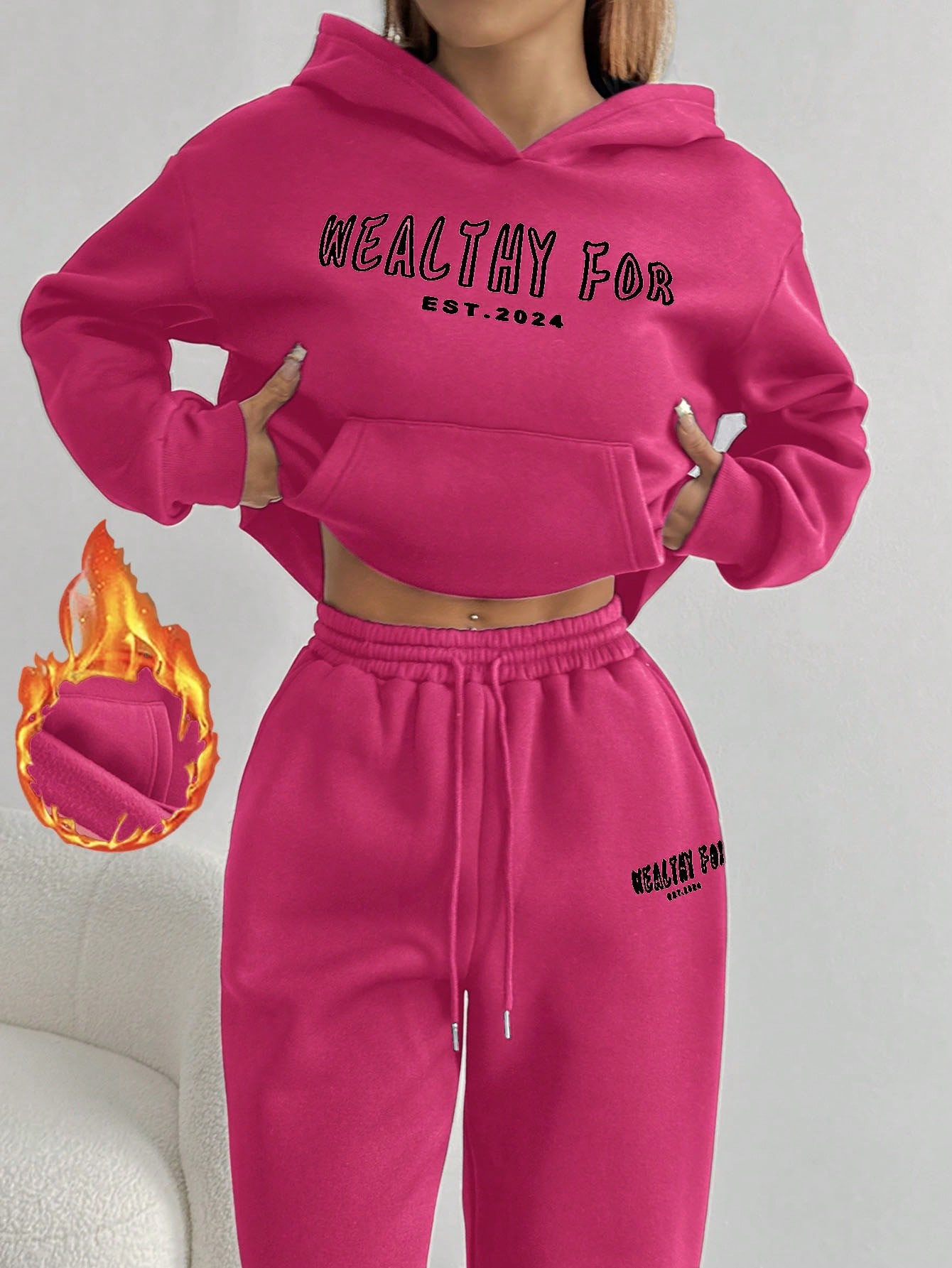 Women’s Hooded Pockets Casual Long Sleeve Pullover