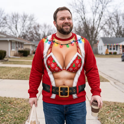 Funny Bikini Santa Ugly Christmas Sweater Sweatshirt