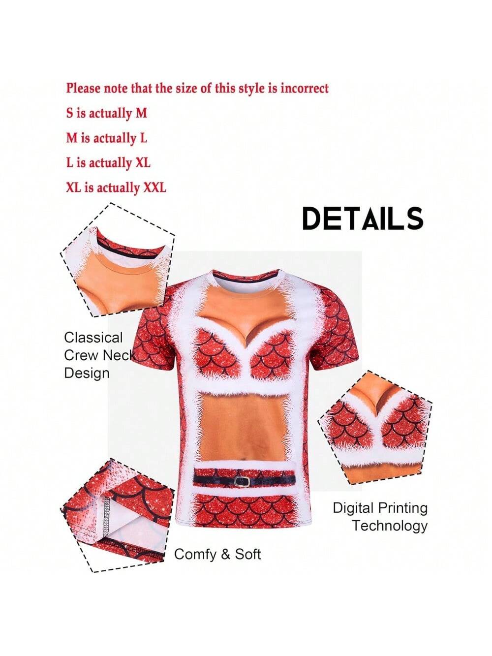 Funny Christmas Body Print Tee