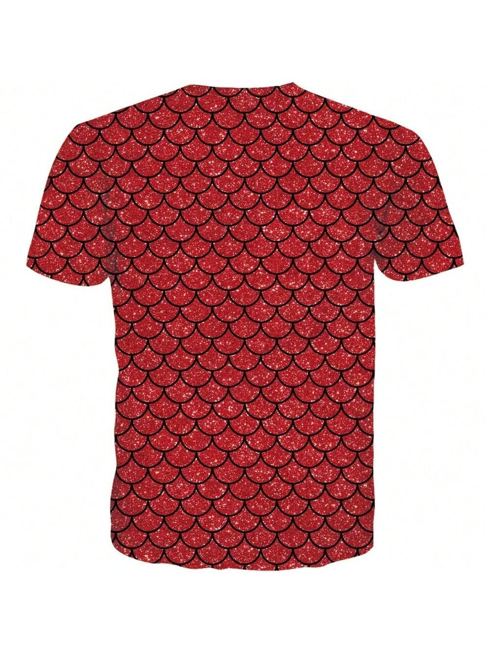 Funny Christmas Body Shirt with Naked Chest & Tie Print