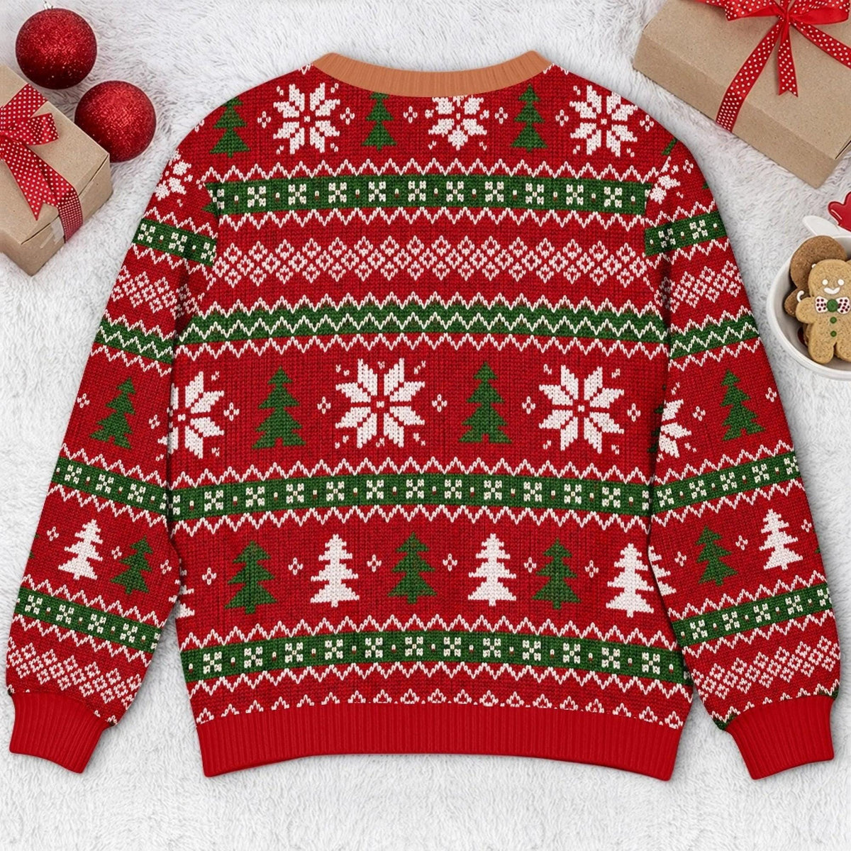 Funny Christmas Sweater With Black Bra Design
