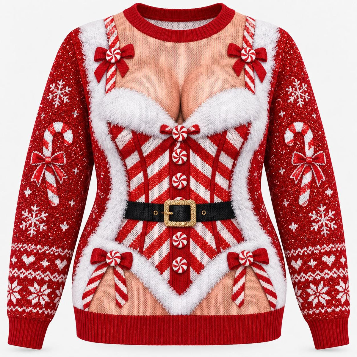 Funny Corset Bikini Ugly Christmas Sweater for Women