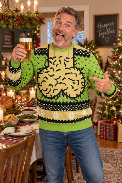 Funny Hairy Chest Christmas Ugly Sweater