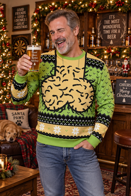 Funny Hairy Chest Christmas Ugly Sweater