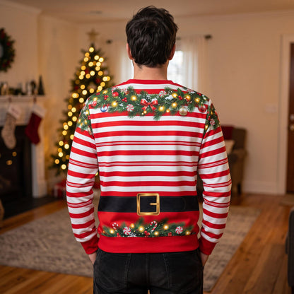 Funny Hairy Chest Santa Ugly Christmas Sweater