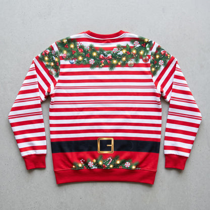 Funny Hairy Chest Santa Ugly Christmas Sweater
