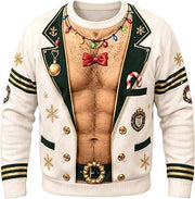 Funny Hairy Chest Ugly Christmas Sweater