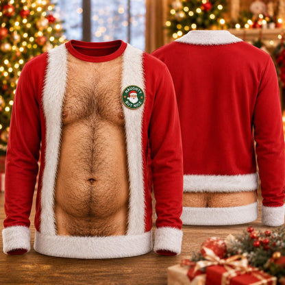 Funny Hairy Chest & Butt Crack Christmas Sweater