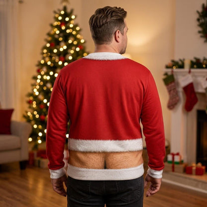 Funny Hairy Chest & Butt Crack Christmas Sweater