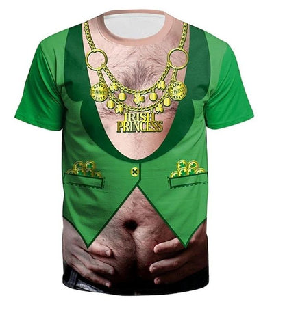 Funny Irish Princess Chest Graphic Tee