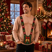 Funny Jingle Bells Suspenders Ugly Christmas Sweater