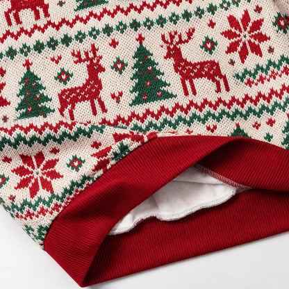 Funny Matching Chest Couple Ugly Christmas Sweater