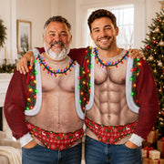 Funny Men Chest Briefs Ugly Christmas Sweater Sweatshirt