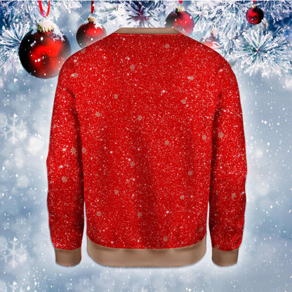 Funny Men's Naughty Hairy Santa Christmas Sweater