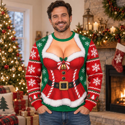Funny Men's Santa Claus Ugly Christmas Sweater