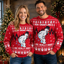 Funny Red Snowman How Snowflakes Are Made Sweater